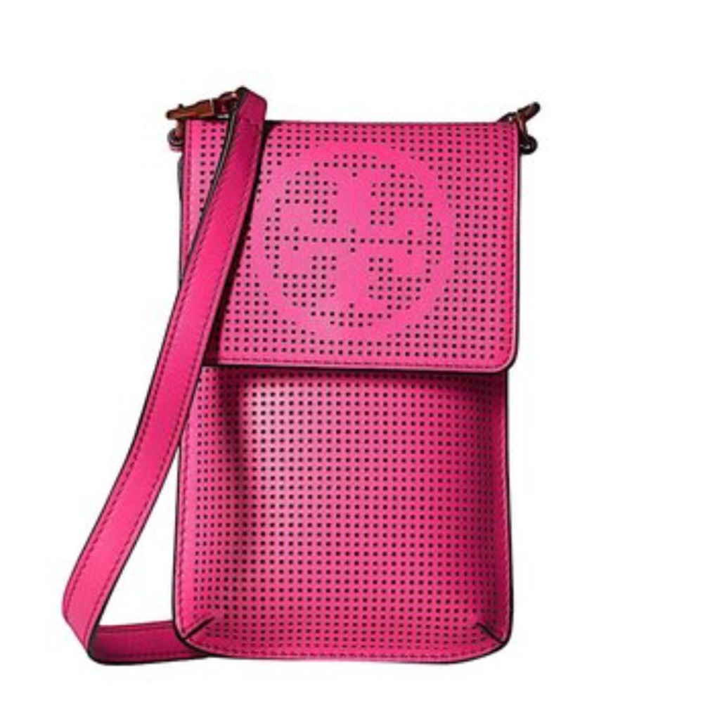 BNWT Tory Burch Logo Perforated Phone Crossbody